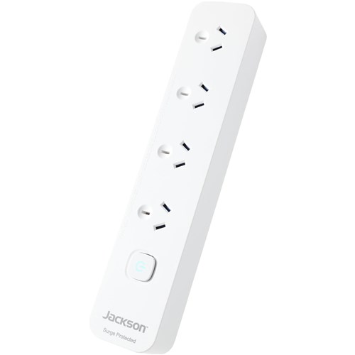 Jackson 3 Metre Lead Surge Protected Board w/ 4 x Power Socket Outlets