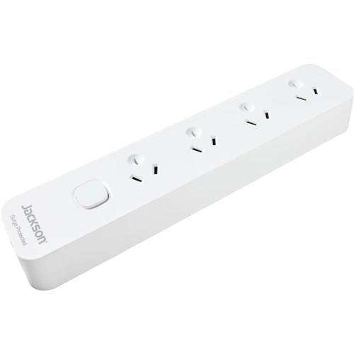 Jackson 3 Metre Lead Surge Protected Board w/ 4 x Power Socket Outlets