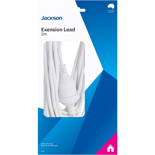 Jackson 3 Metre Power Extension Lead