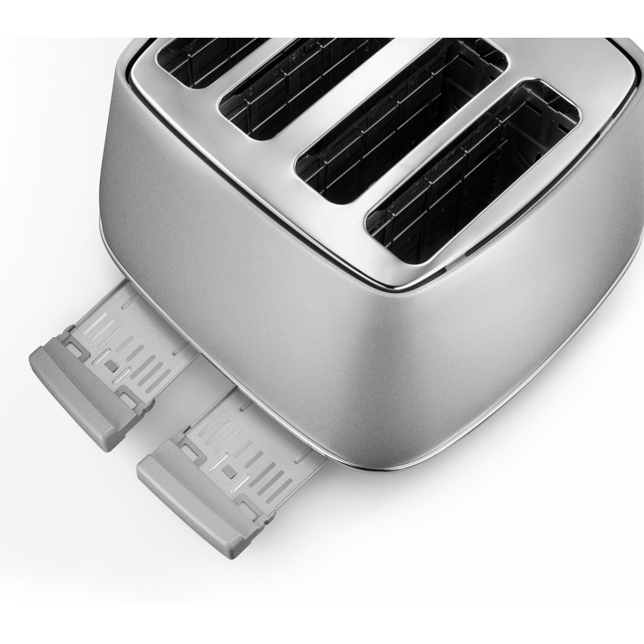 DeLonghi Distinta Perla 4Slice Toaster (Silver) Kettles & Toasters